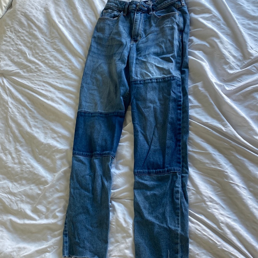 Two Toned Block Jeans